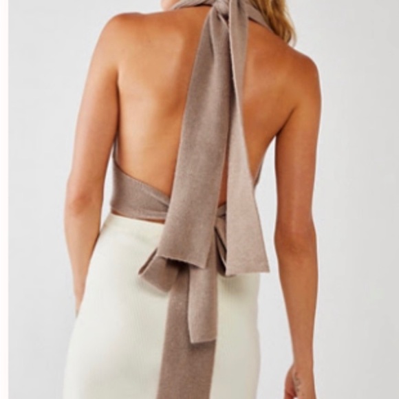 Free People Beach Orchid Convertible Sweater Tank-L-Bright Green-see pics NWOT - Picture 6 of 12